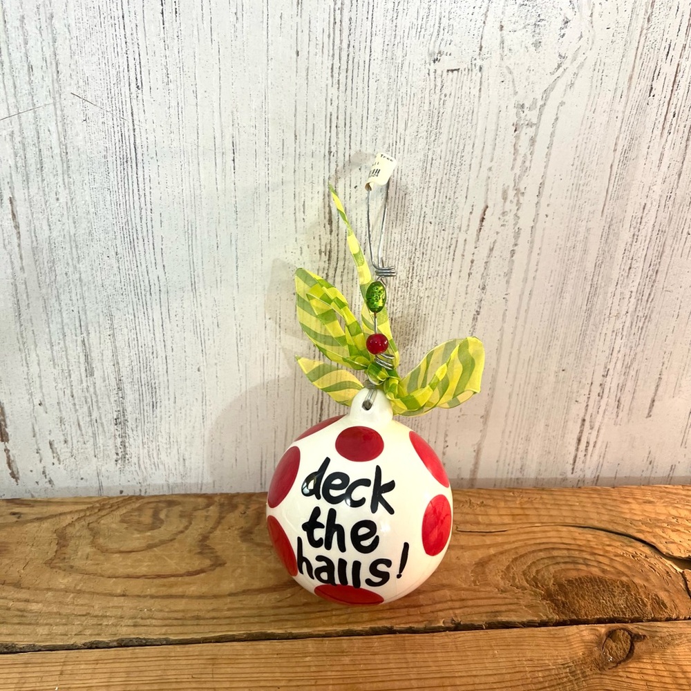 Nory Haus Christmas ornament ceramic deck the halls 2009
